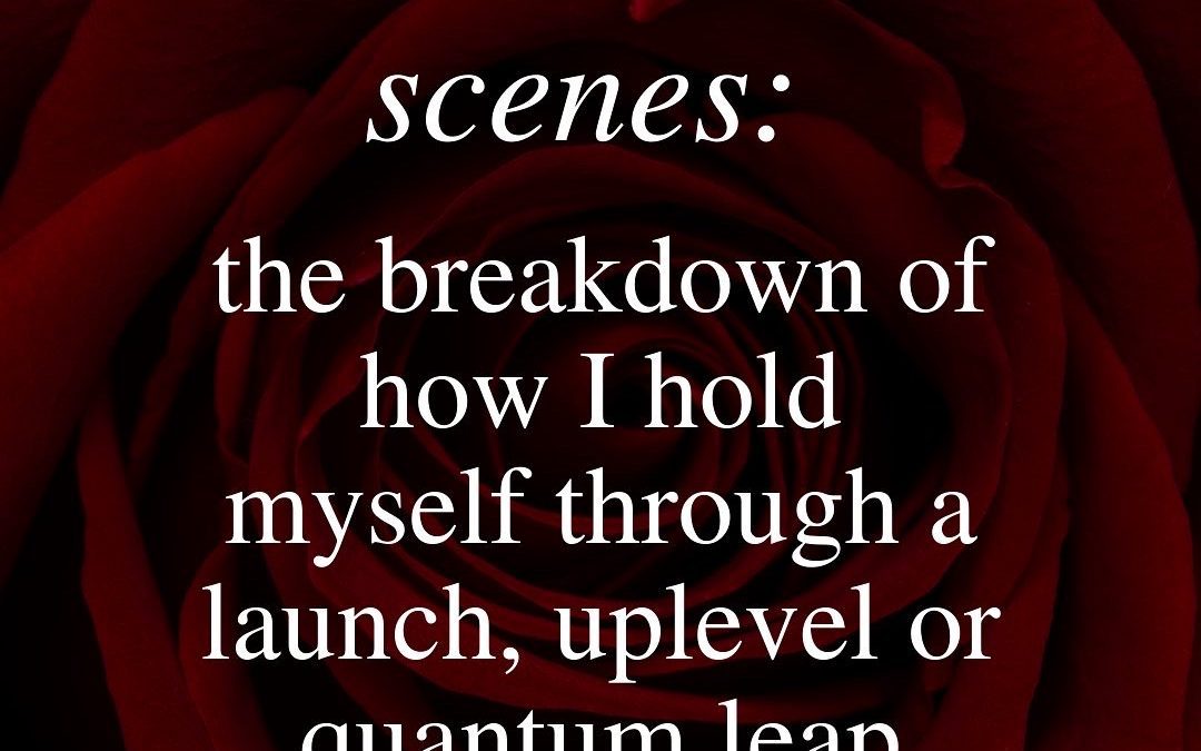 Behind the scenes: how I hold myself through a launch, quantum leap or uplevel
